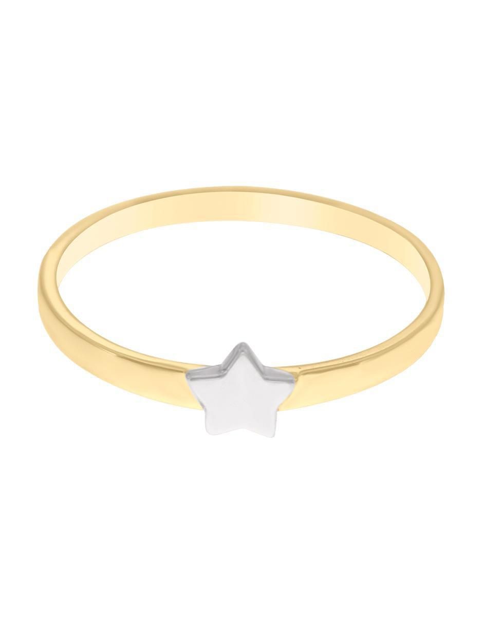 Anillo de estrella Fantasy 14 k de oro amarillo brillante