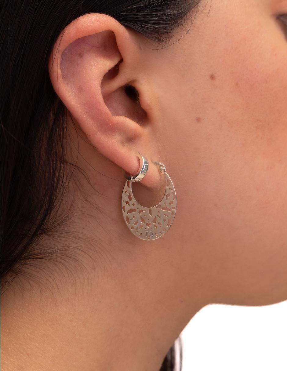 Arracadas "de (si aplica)" circular sin temática teresa díaz joyería mexicana básicos modernos "de" plata p 925 "con acabado" baño oro sin gema