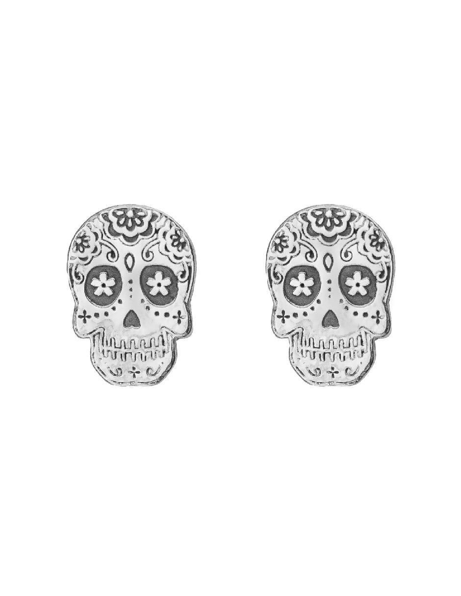 Broqueles "de (si aplica)" catrina sin temática teresa díaz joyería mexicana hecho en mexico "de" plata p 925 "con acabado" baño oro sin gema