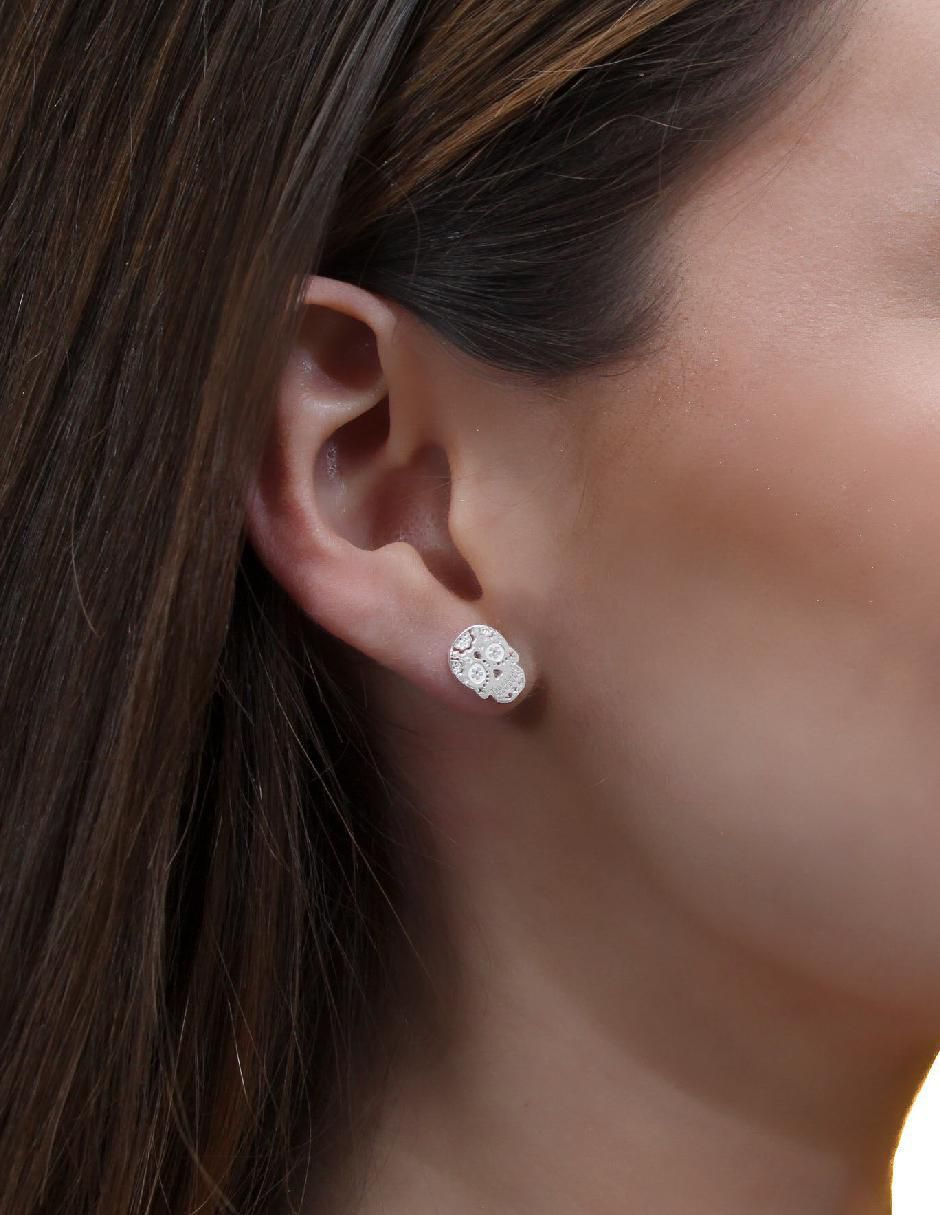 Broqueles "de (si aplica)" catrina sin temática teresa díaz joyería mexicana hecho en mexico "de" plata p 925 "con acabado" baño oro sin gema