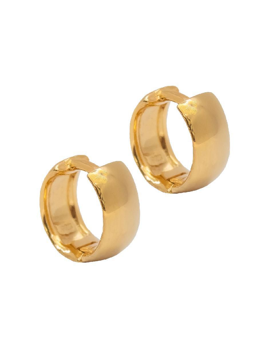 Aretes circulares de plata P 925 con acabado plateado