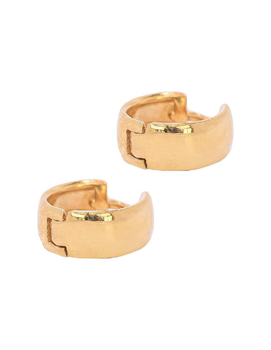 Aretes circulares de plata P 925 con acabado plateado 2
