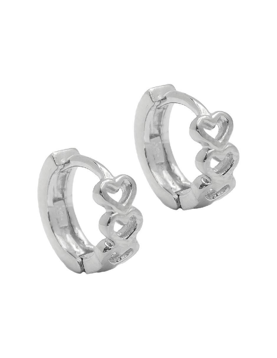 Huggies "de (si aplica)" corazón sin temática teresa díaz joyería mexicana básicos modernos "de" plata p 925 "con acabado" plateado sin gema