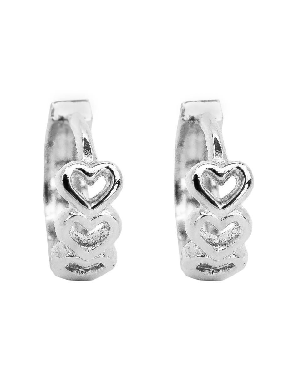 Huggies "de (si aplica)" corazón sin temática teresa díaz joyería mexicana básicos modernos "de" plata p 925 "con acabado" plateado sin gema