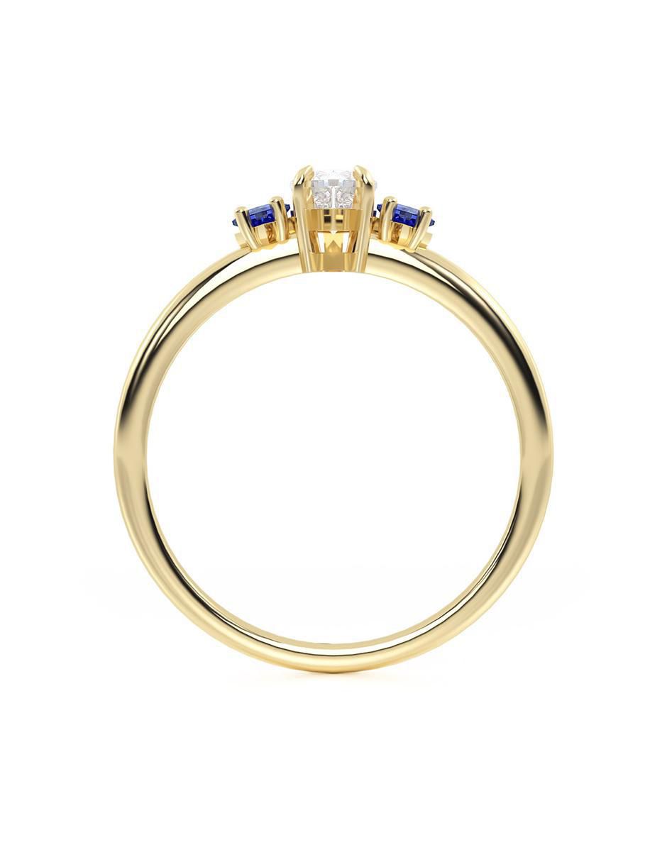Anillo de compromiso "de" oro 10 k abba joyas no aplica zirconia
