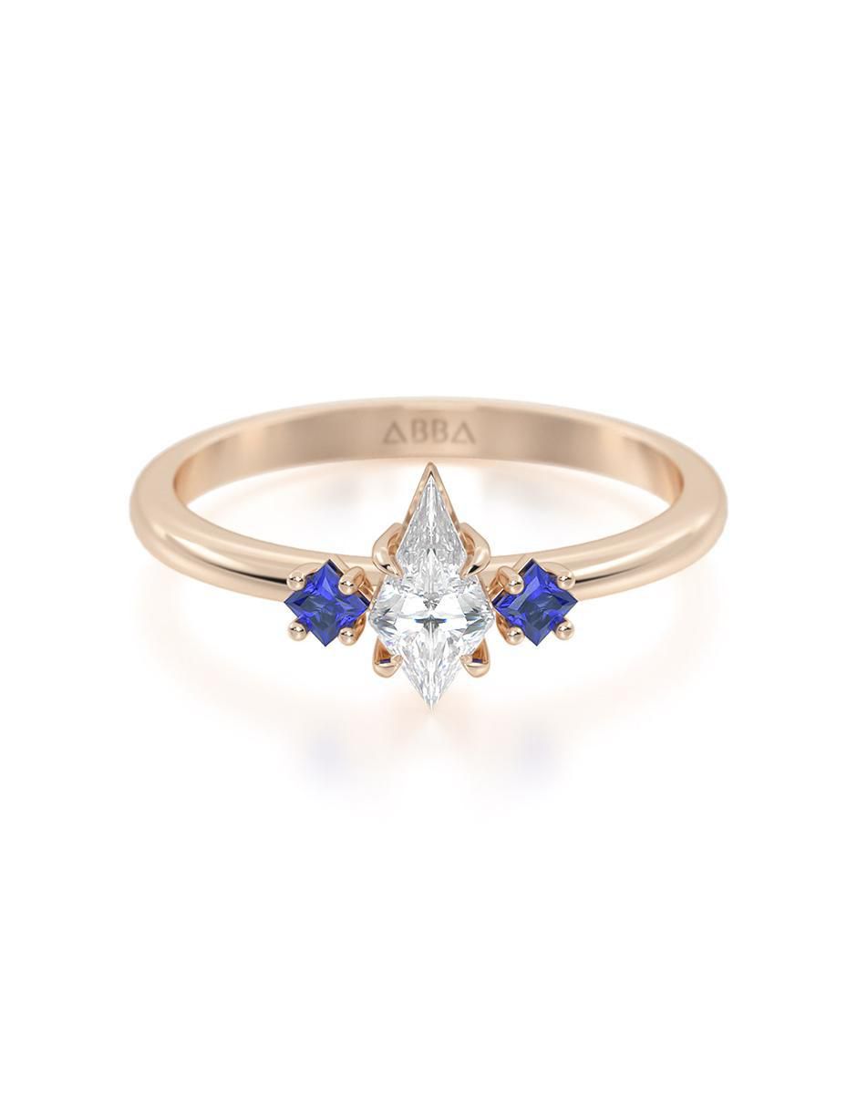 Anillo de compromiso de oro 10 K zirconia Anillo de compromiso de oro 10 K zirconia
