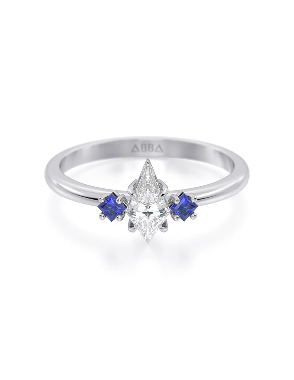 Anillo de compromiso de oro 10 K zirconia Anillo de compromiso de oro 10 K zirconia