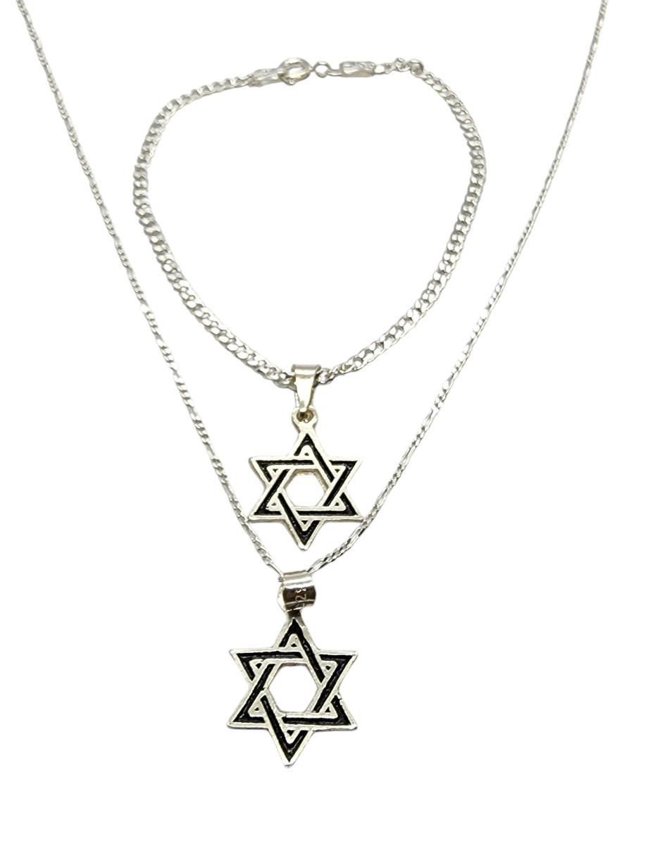 Collar y pulsera de estrella de plata P925 2