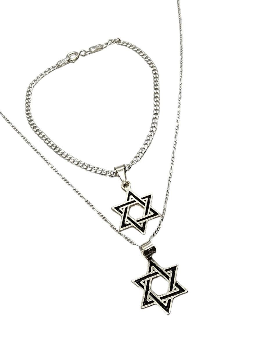 Collar y pulsera de estrella de plata P925 3