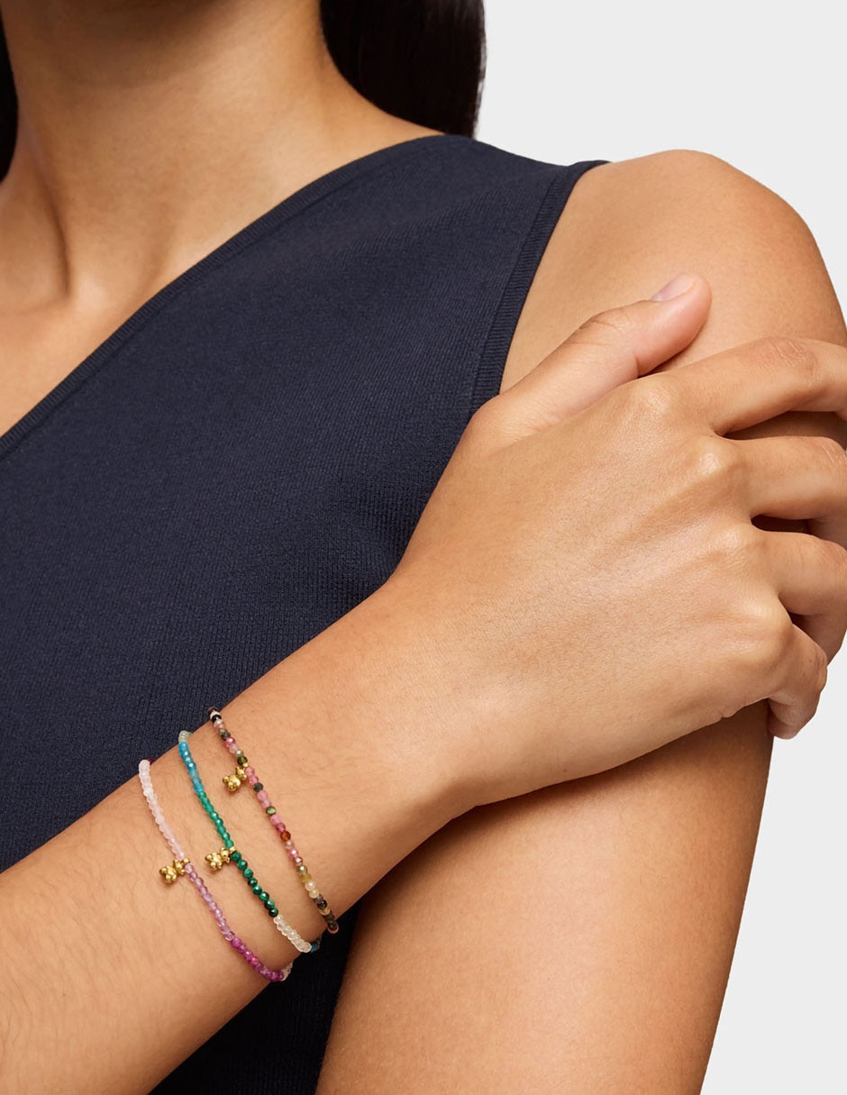 Pulsera de plata con calcedonia p 925 Bold Bear