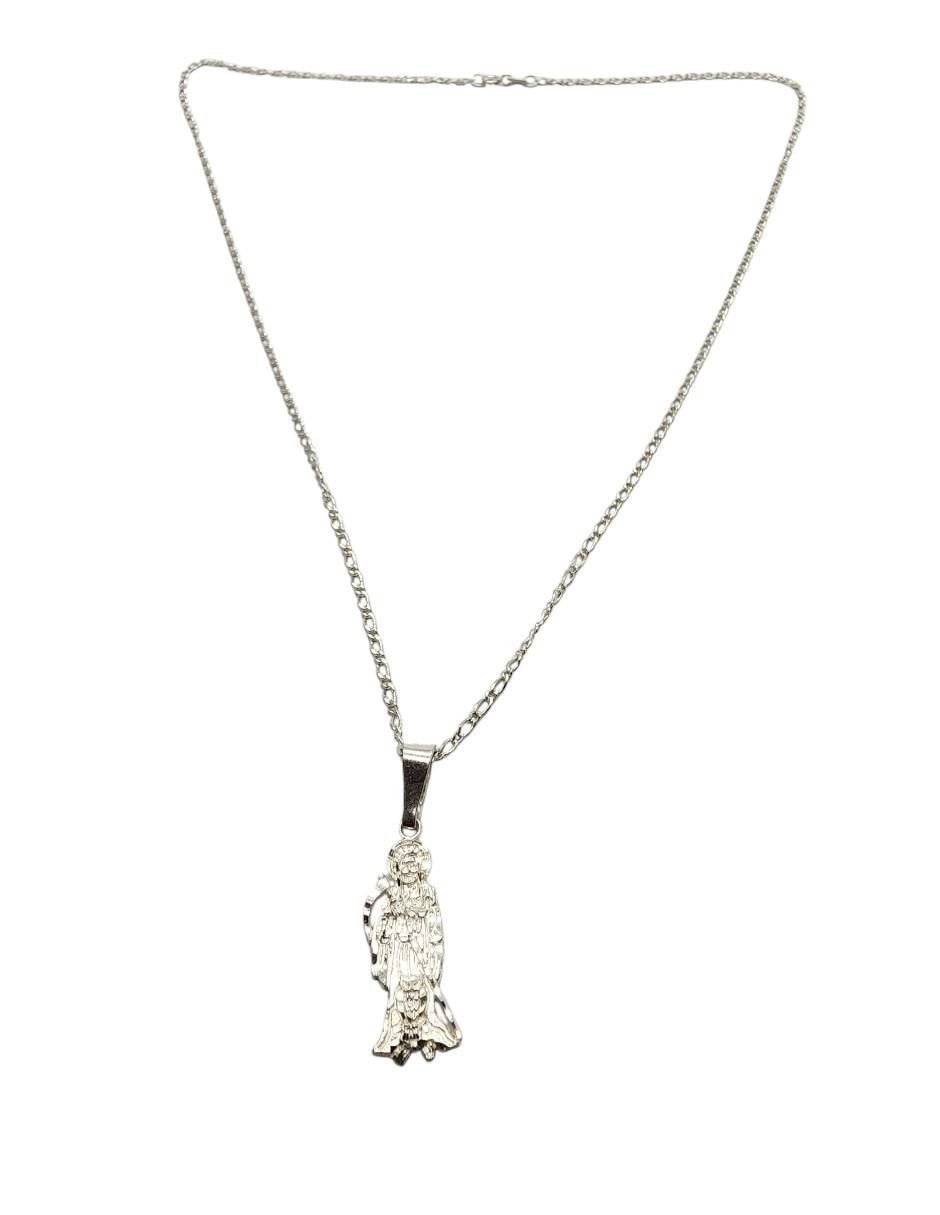 Collar con dije Santa Muerte de plata P 925 2