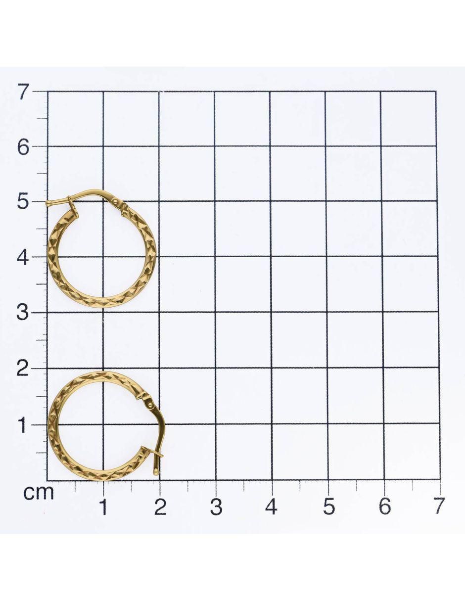 Arracadas de oro amarillo 14 K con acabado brillante 4