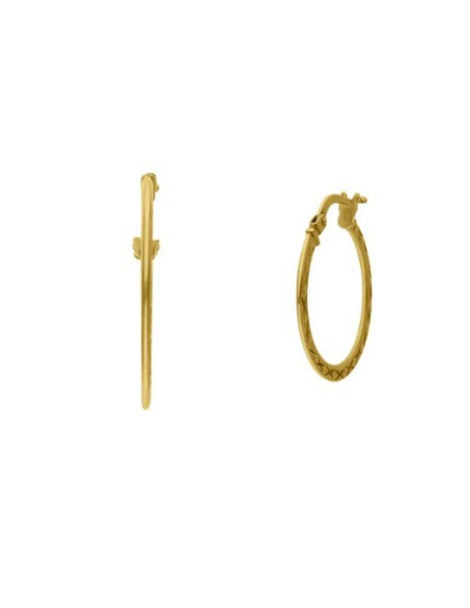 Arracadas de oro amarillo 14 K con acabado brillante 3