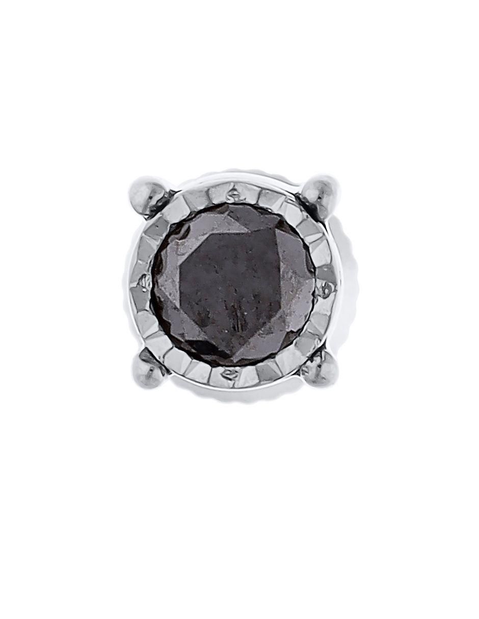 Broqueles circulares de oro blanco 14 K con acabado brillante diamante Broqueles circulares de oro blanco 14 K con acabado brillante diamante