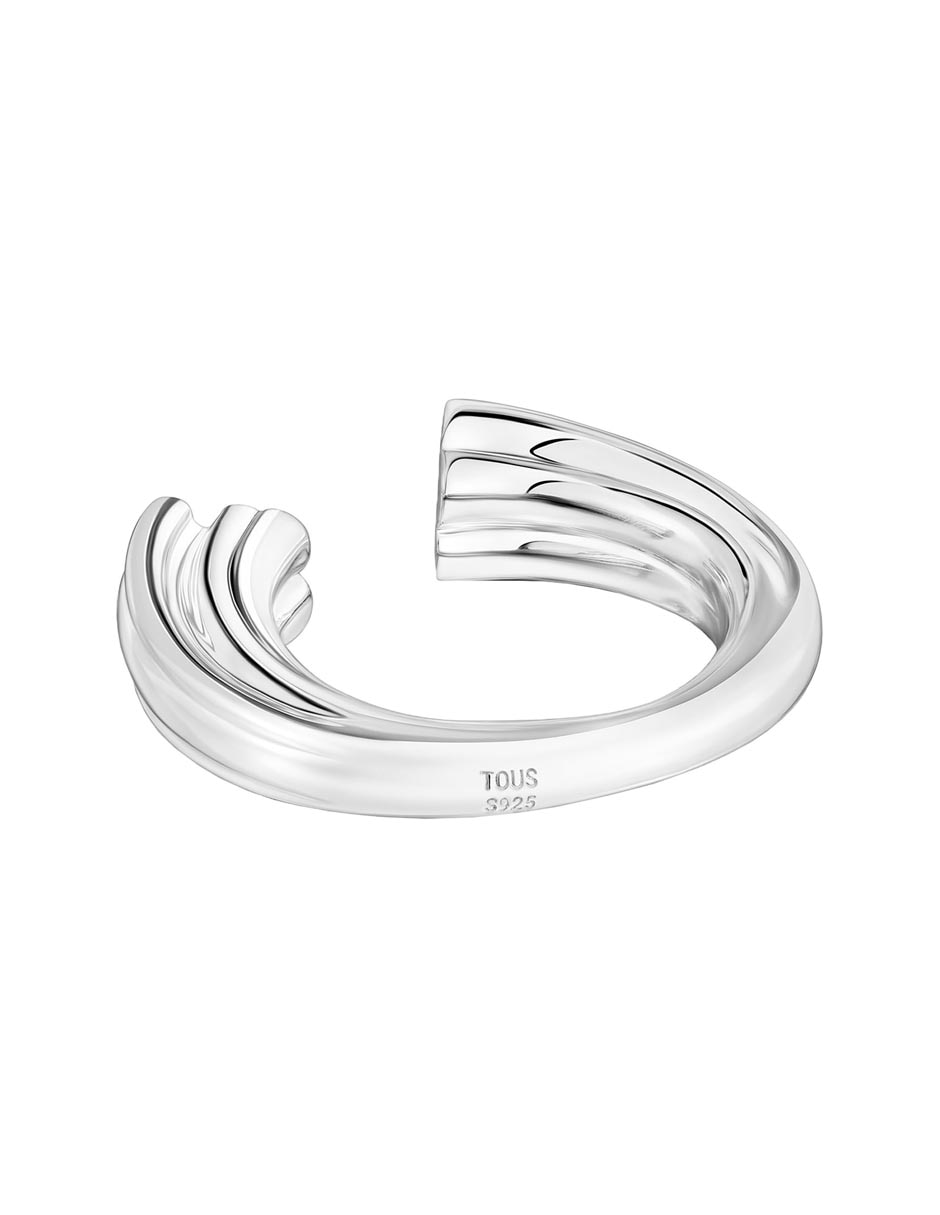 Anillo semicircular P 925 de plata brillante 3