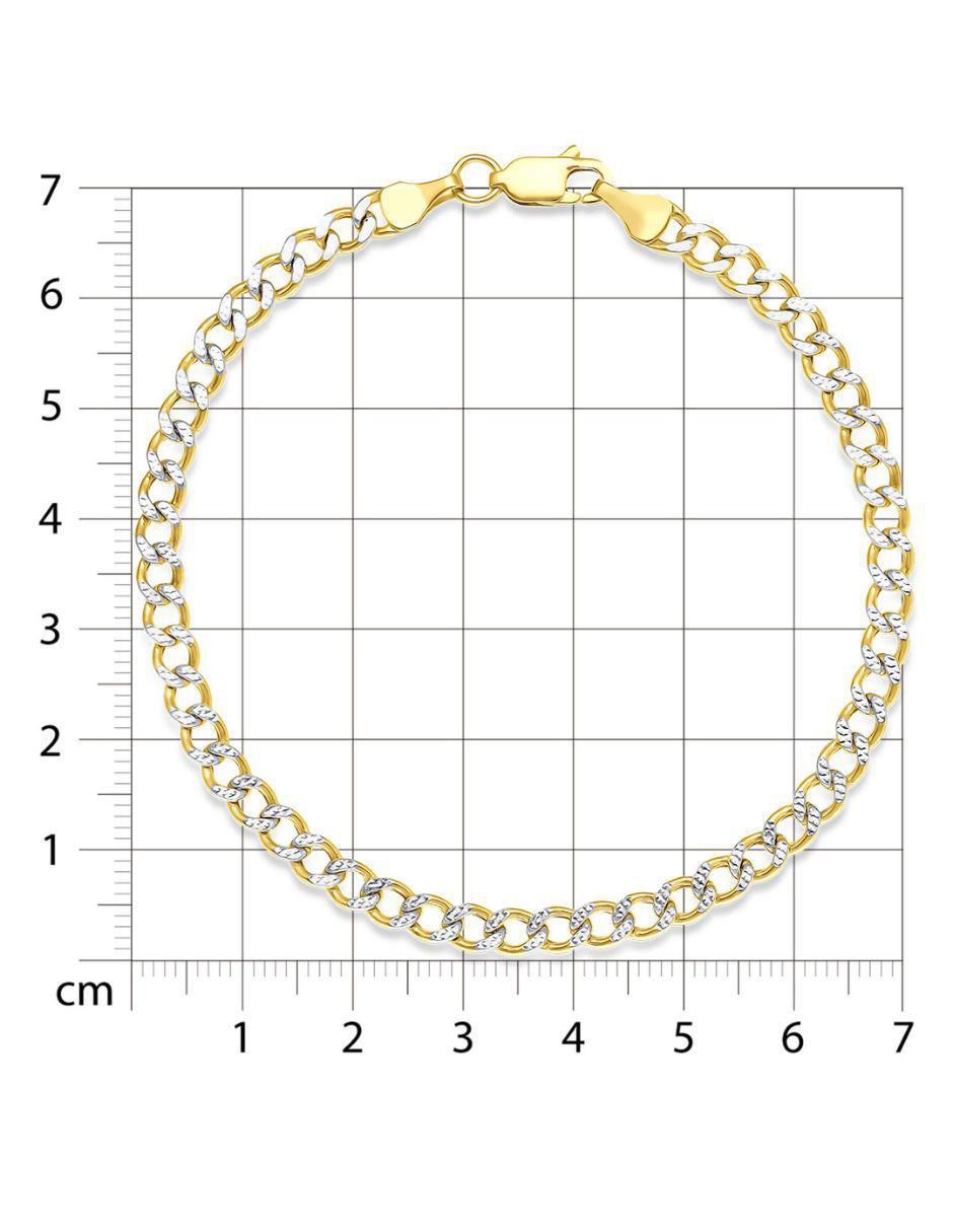 Pulsera de oro 14 K con acabado brillante 4