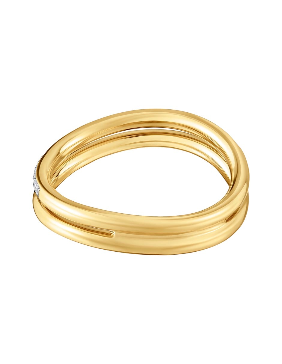 Anillo con gema redondo New Hav de oro amarillo diamante brillante 3