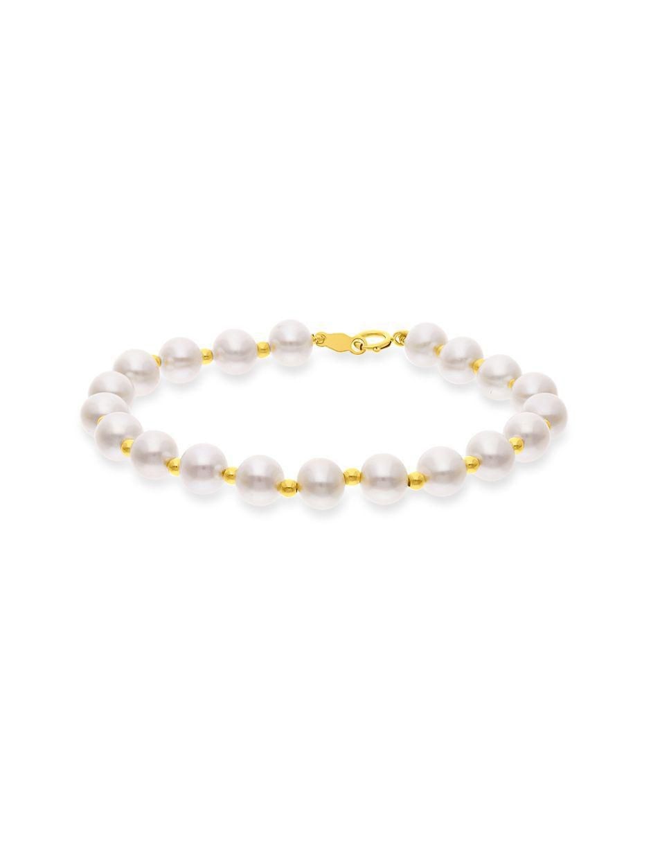 Pulsera de oro 14 K con acabado brillante
