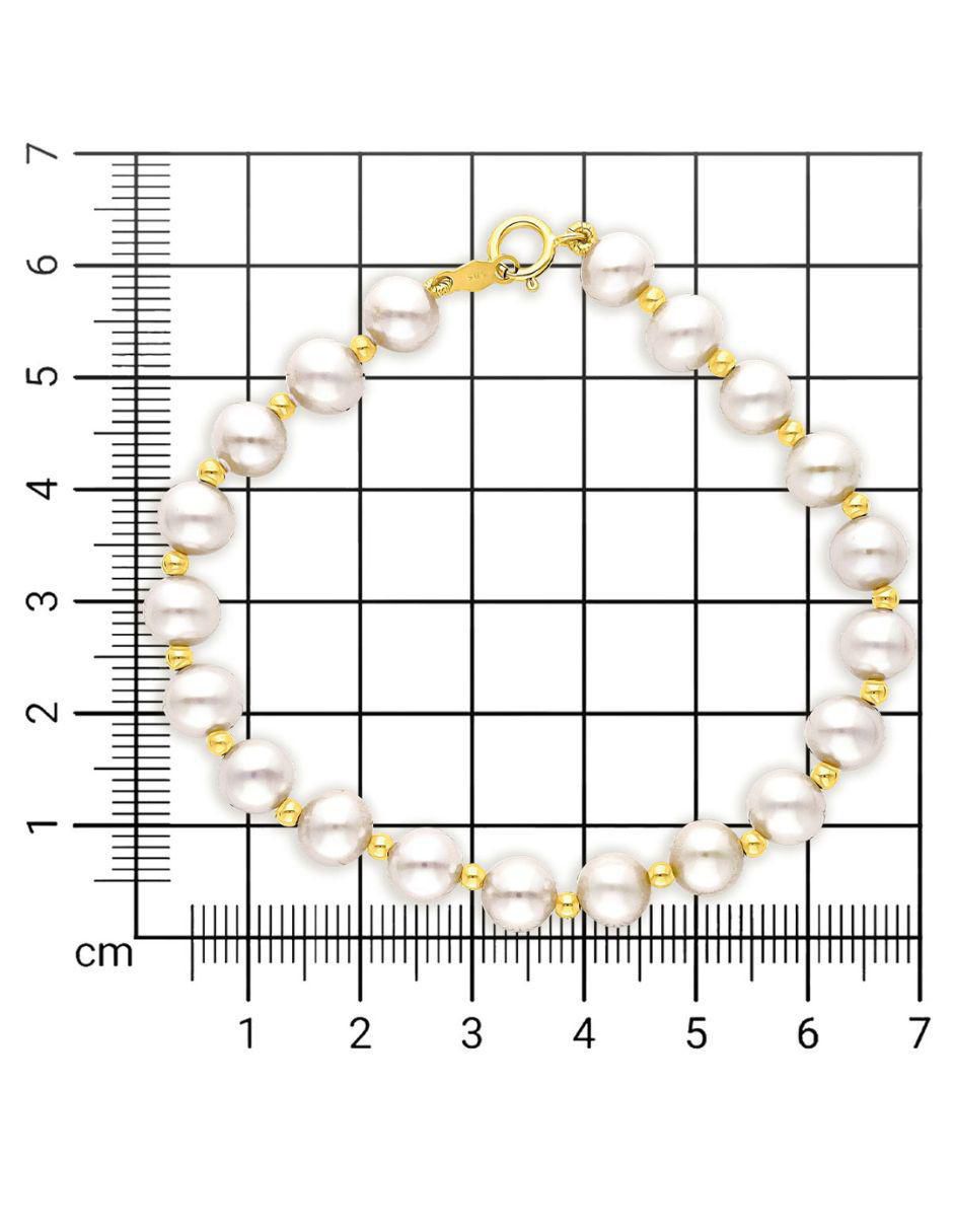 Pulsera de oro 14 K con acabado brillante 6
