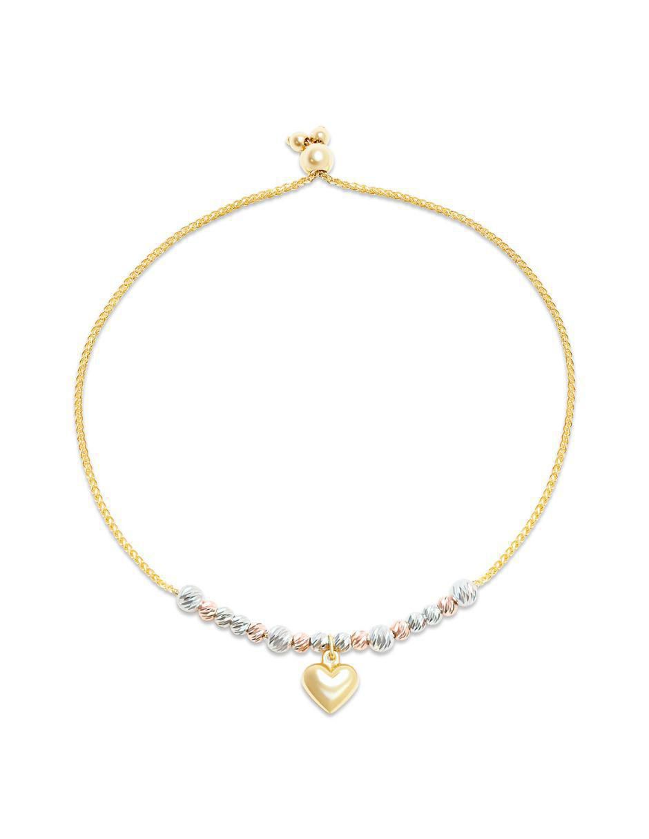 Pulsera de oro 14 K con acabado brillante