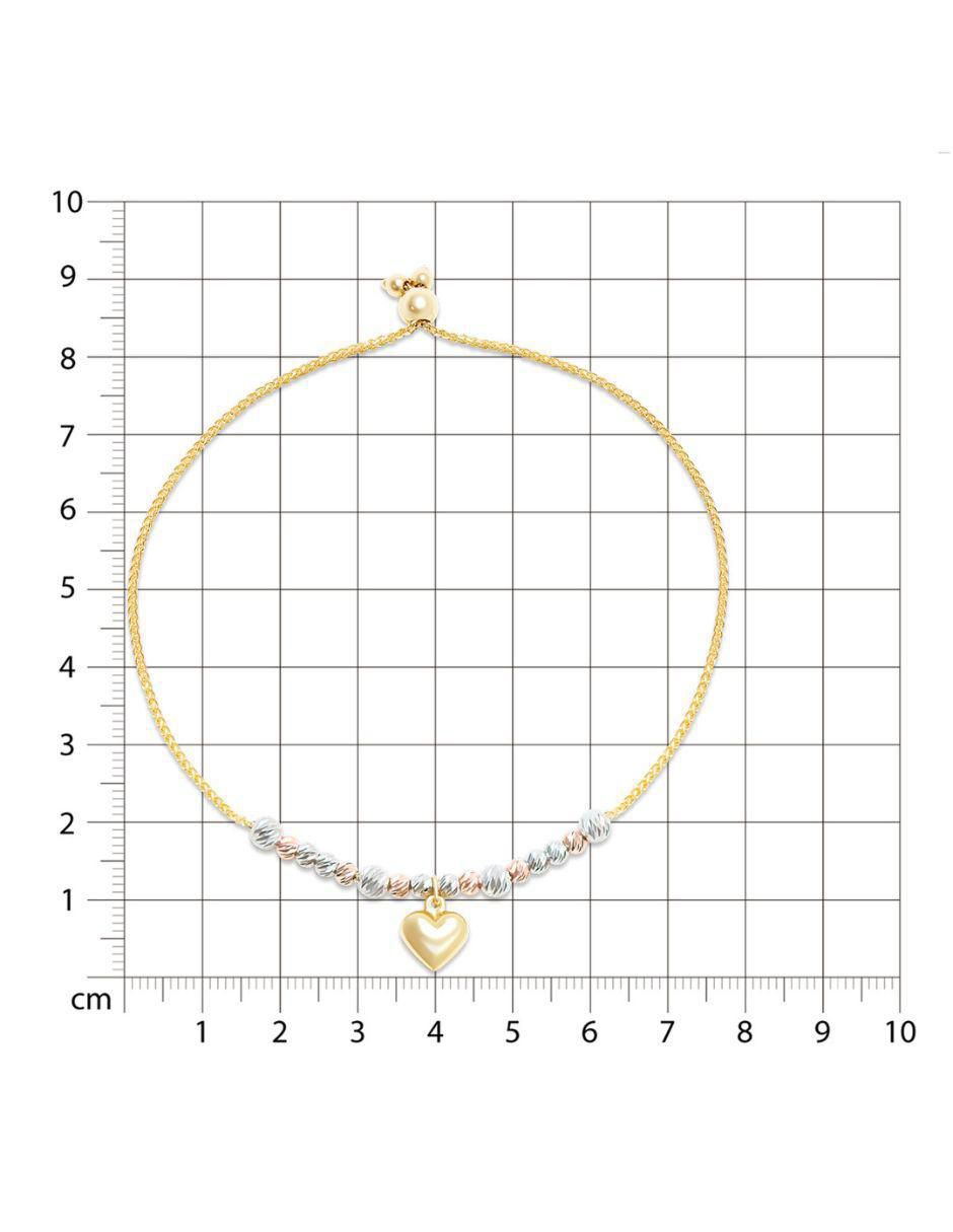 Pulsera de oro 14 K con acabado brillante 5