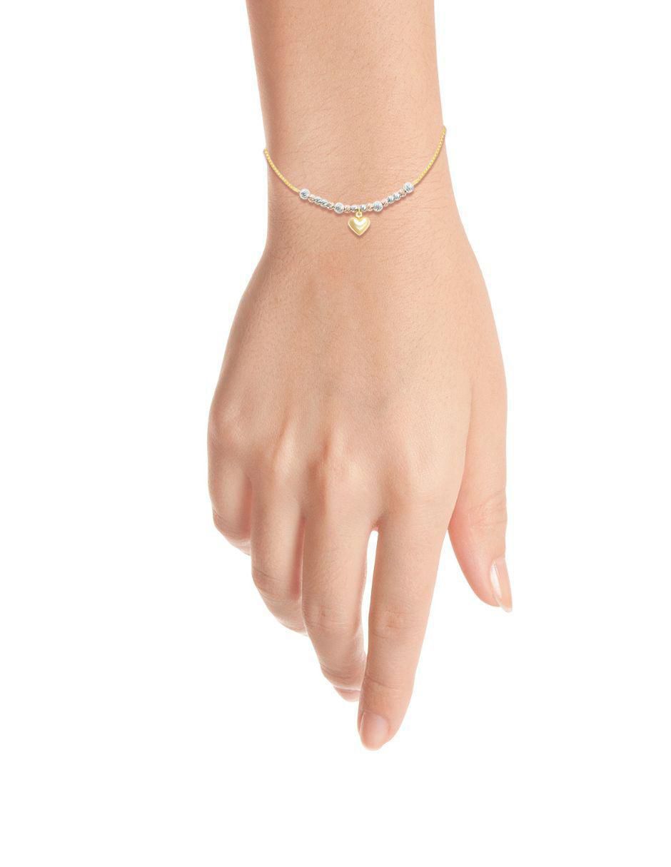 Pulsera de oro 14 K con acabado brillante 4