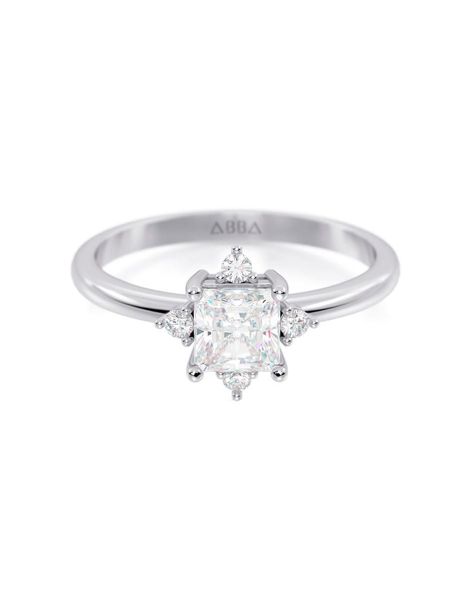 Anillo de compromiso de oro 14 K zirconia Anillo de compromiso de oro 14 K zirconia
