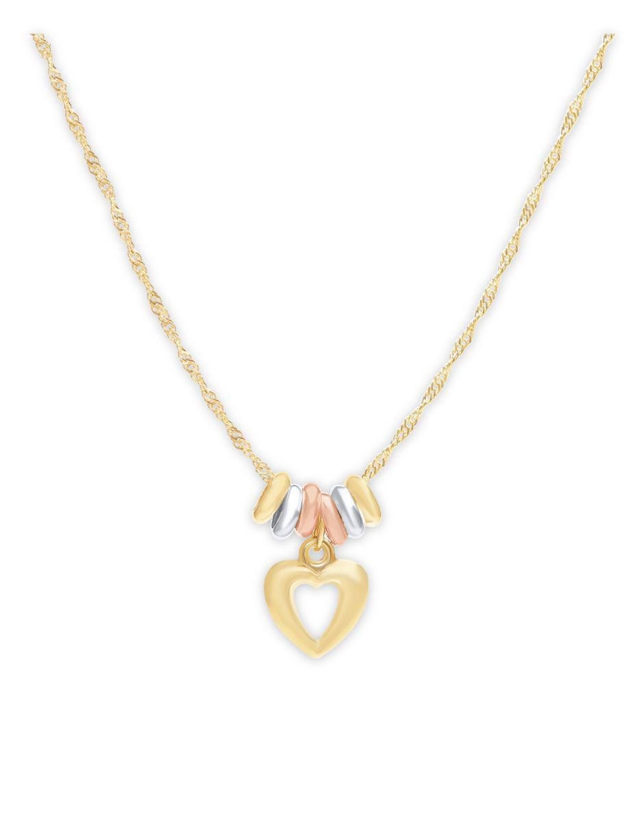 Colgante Y Dije de corazón de oro florentino 14 K