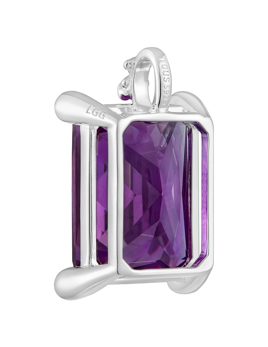 Dije rectangular color lab de plata P 925 3