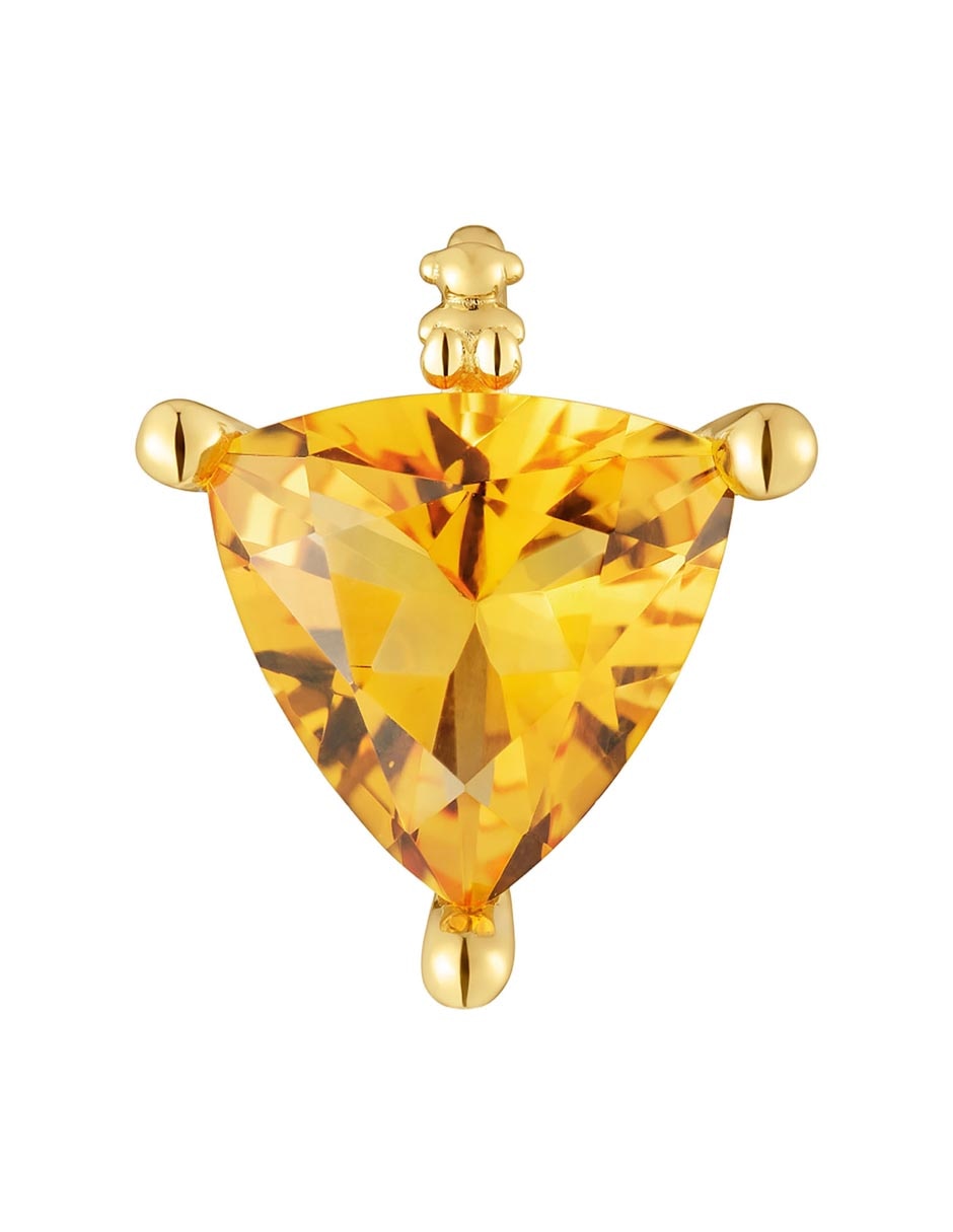 Dije triangular color lab de plata P 925