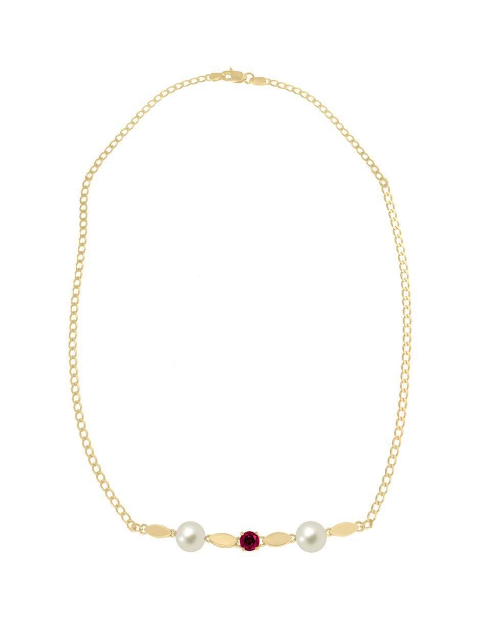 Gargantilla de eslabones Agloapé de oro amarillo 14 K 2