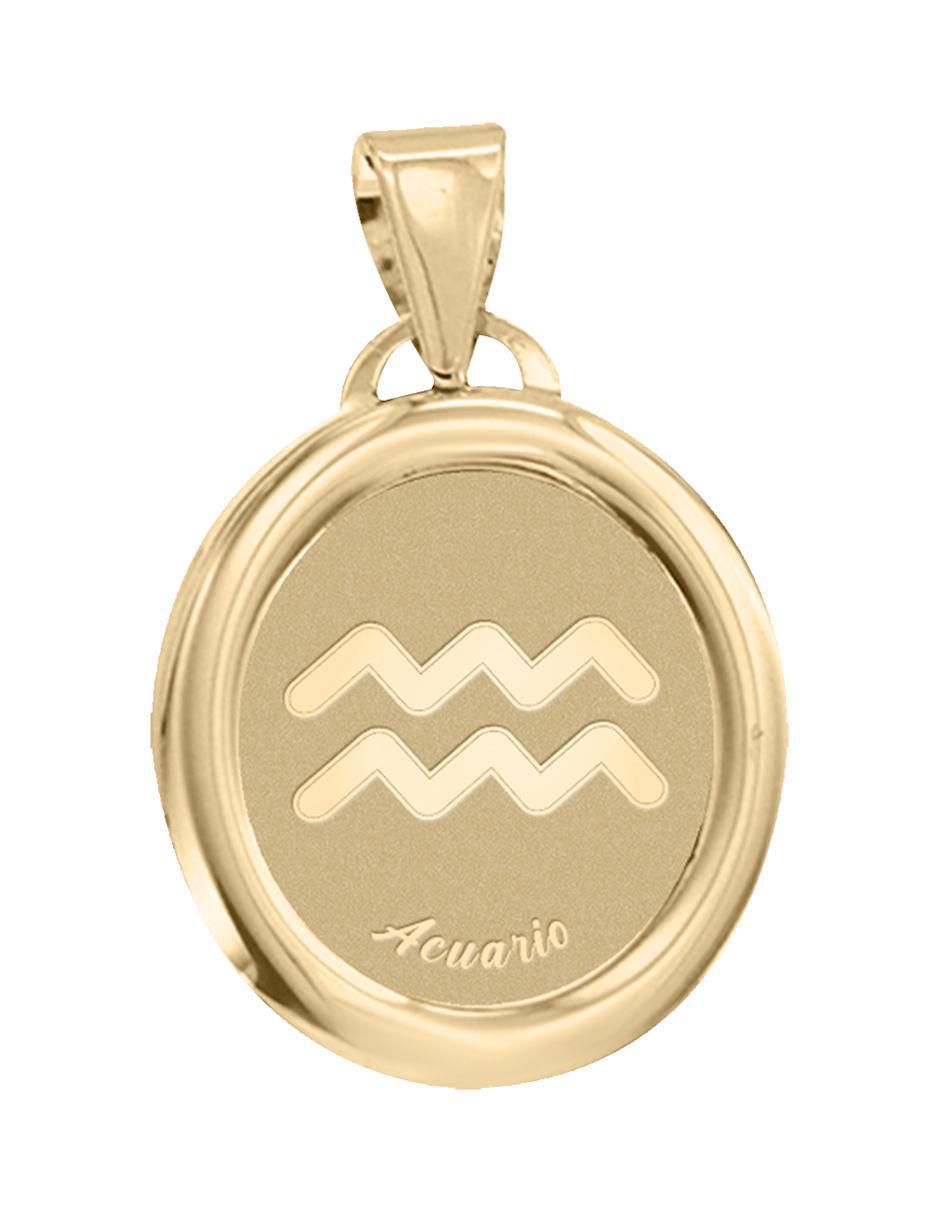 Dije de signo zodiacal de oro 14 K