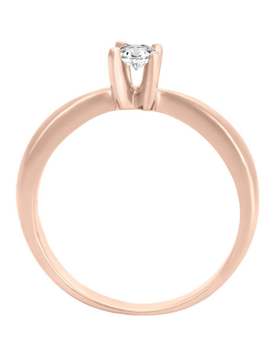 Solitario de oro 14 k Miloro diamante 2