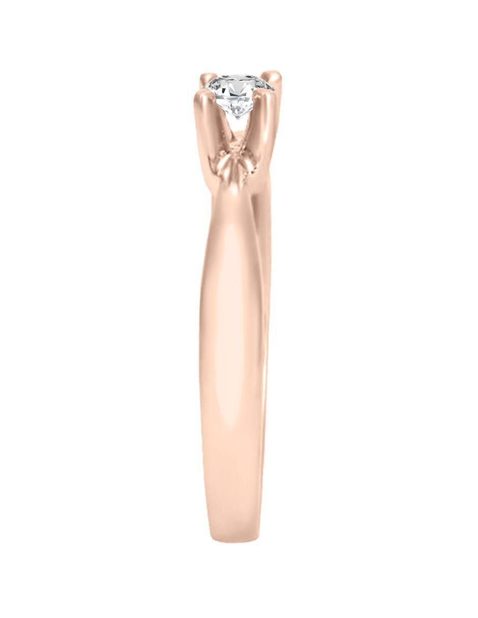 Solitario de oro 14 k Miloro diamante 4