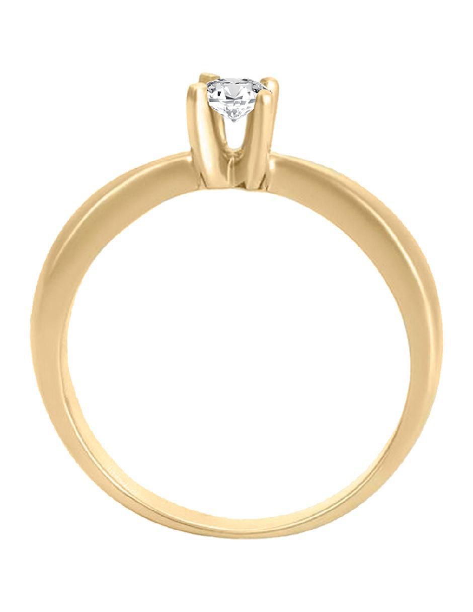 Solitario "de" oro 14 k klamore miloro diamante