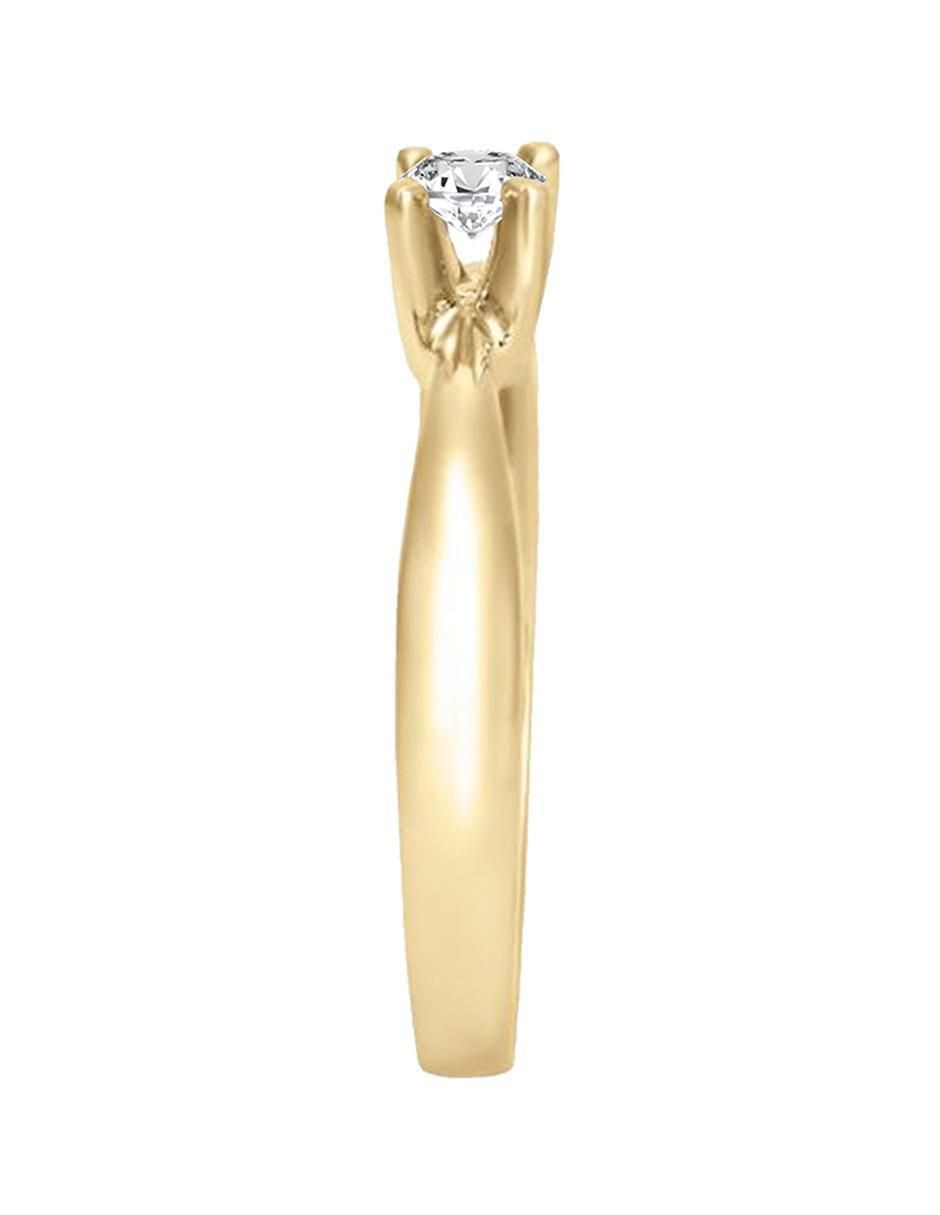Solitario "de" oro 14 k klamore miloro diamante