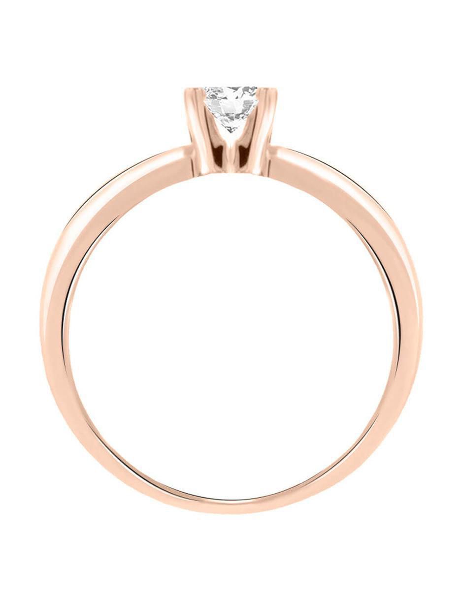 Solitario de oro 14 k Miloro diamante 2