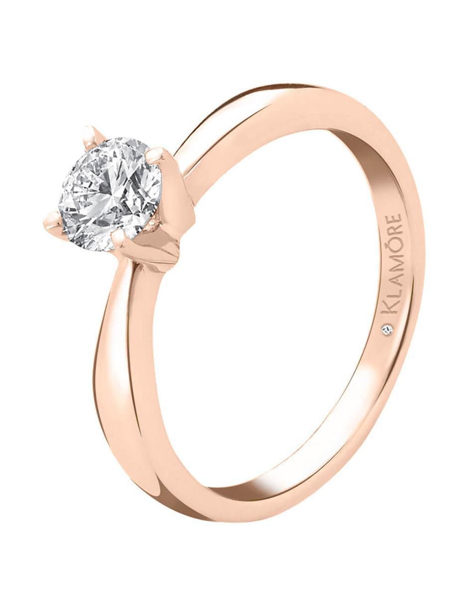 Solitario de oro 14 k Miloro diamante 3