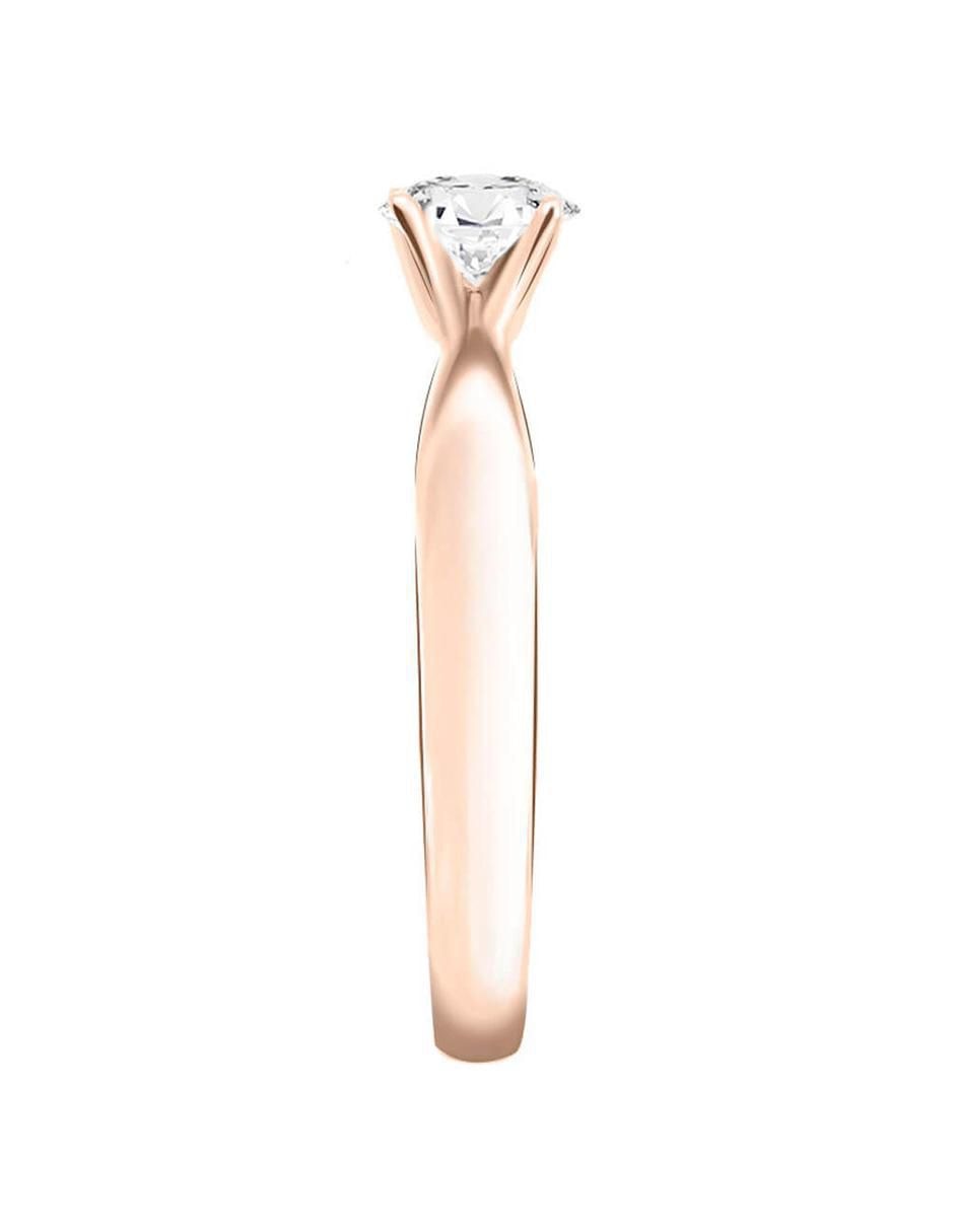 Solitario de oro 14 k Miloro diamante 4