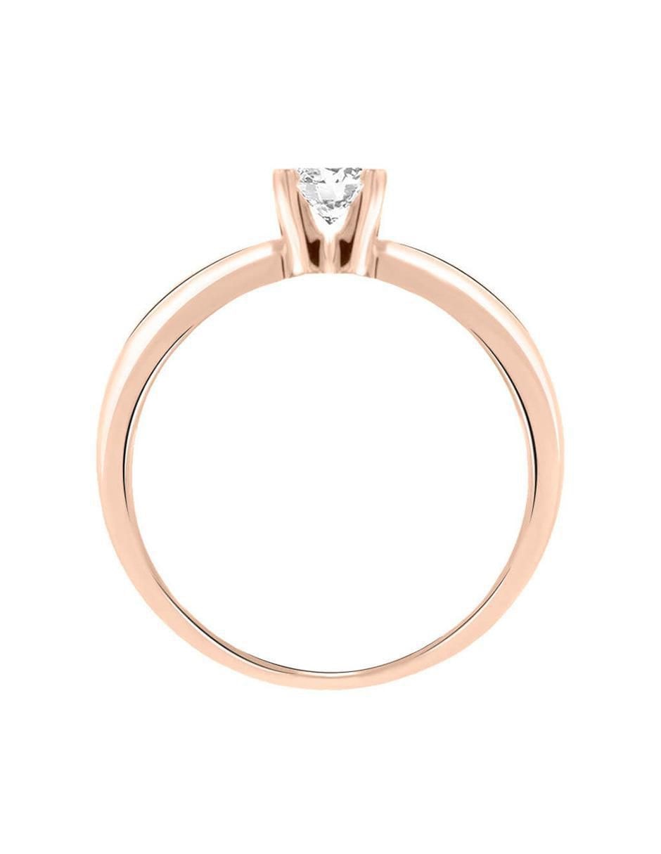 Solitario de oro 14 k Miloro diamante 2