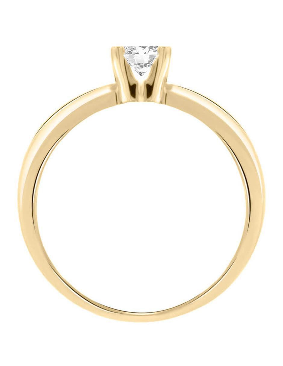 Solitario de oro 14 k Miloro diamante 2