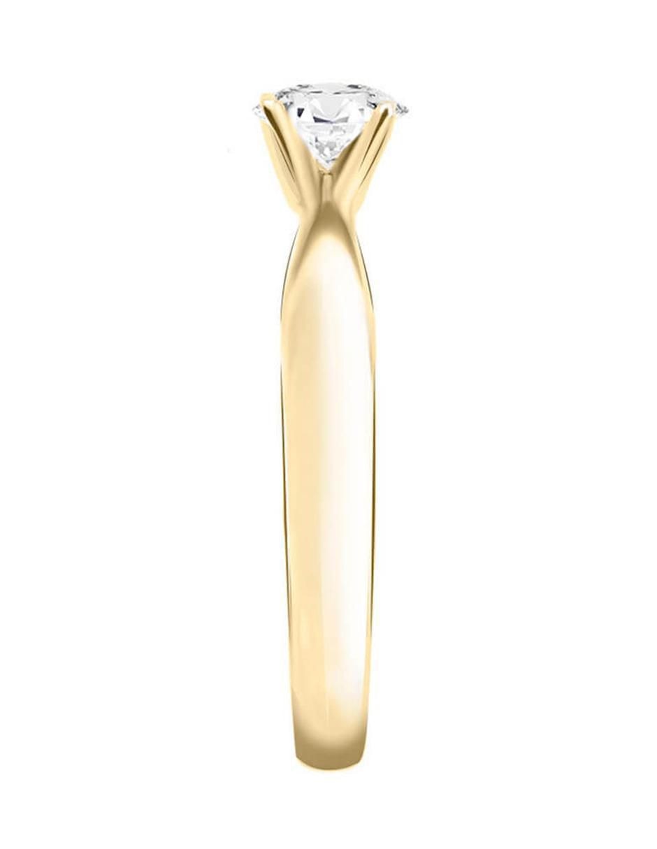 Solitario de oro 14 k Miloro diamante 4