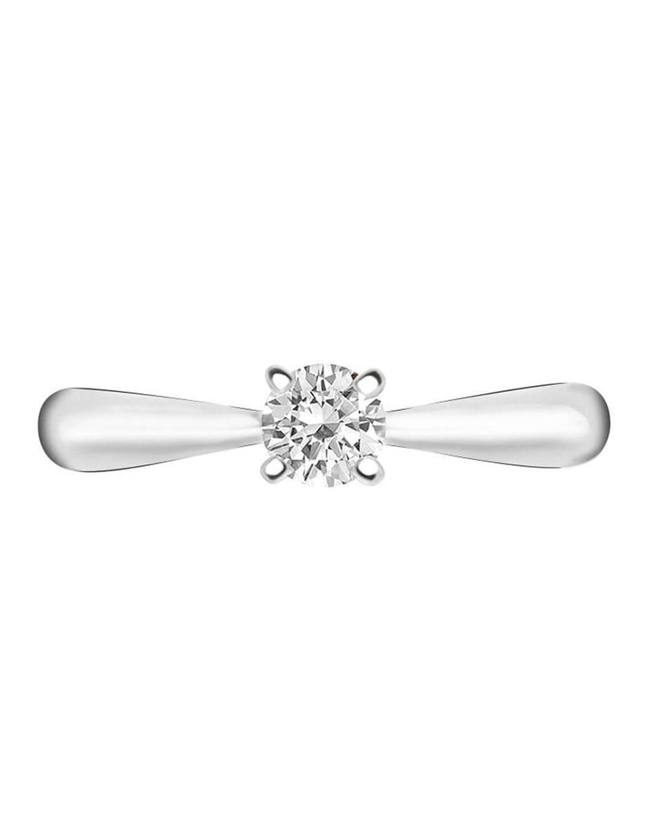 Solitario de oro 14 k Miloro diamante