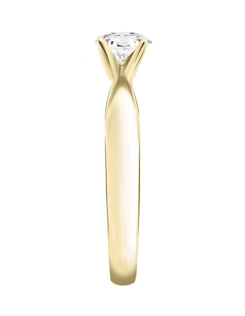 Solitario "de" oro 14 k klamore miloro diamante