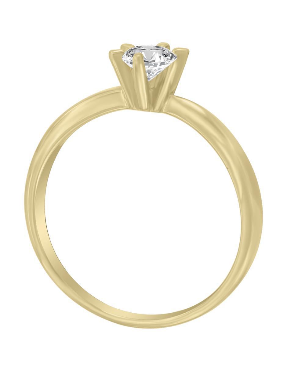 Solitario "de" oro 14 k klamore miloro diamante