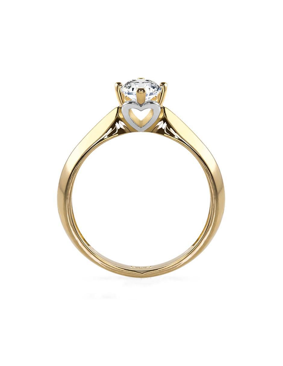 Anillo de compromiso "de" oro 10 k abba joyas no aplica zirconia