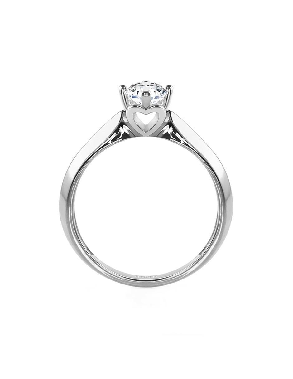 Anillo de compromiso de oro 14 K zirconia 3