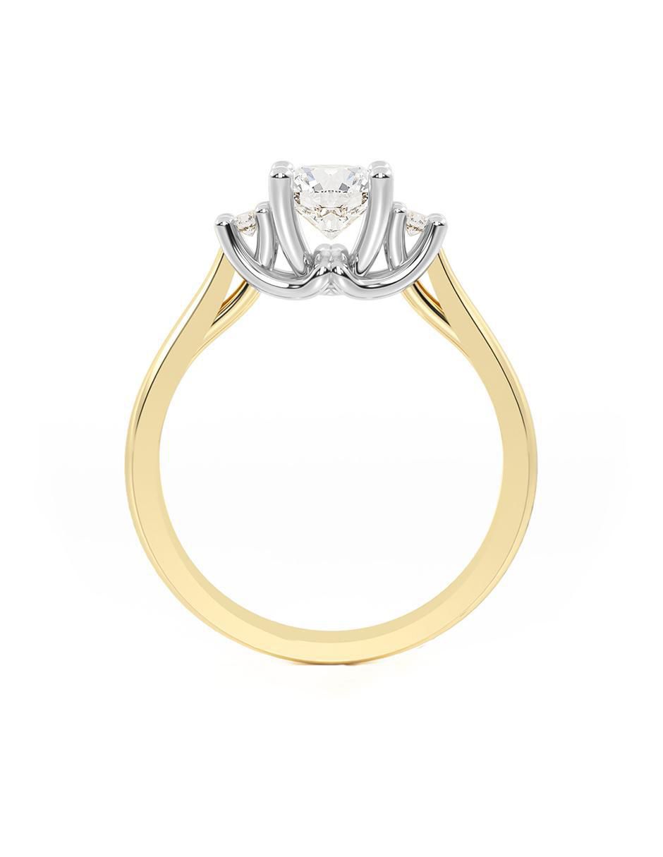Anillo de compromiso "de" oro 10 k abba joyas no aplica zirconia