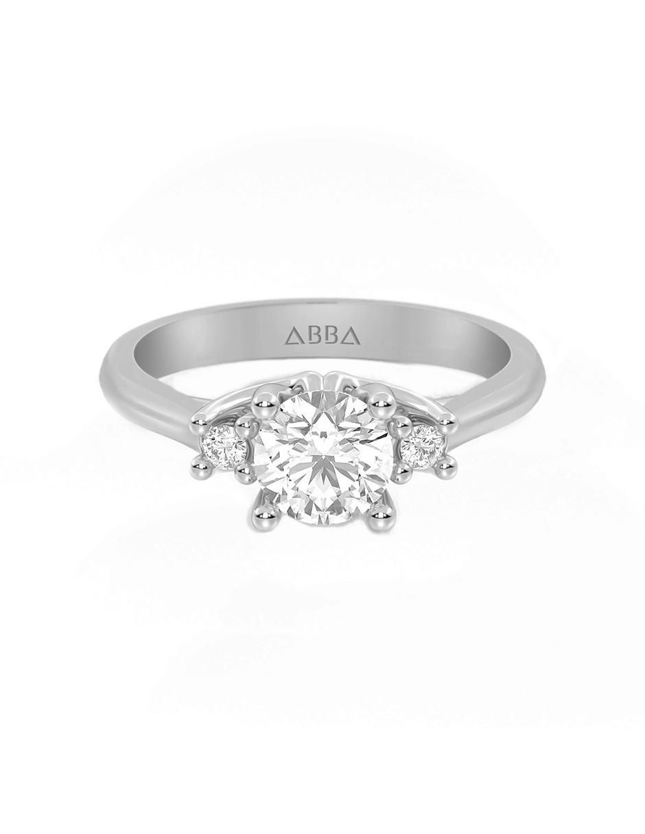 Anillo de compromiso de oro 14 K zirconia Anillo de compromiso de oro 14 K zirconia