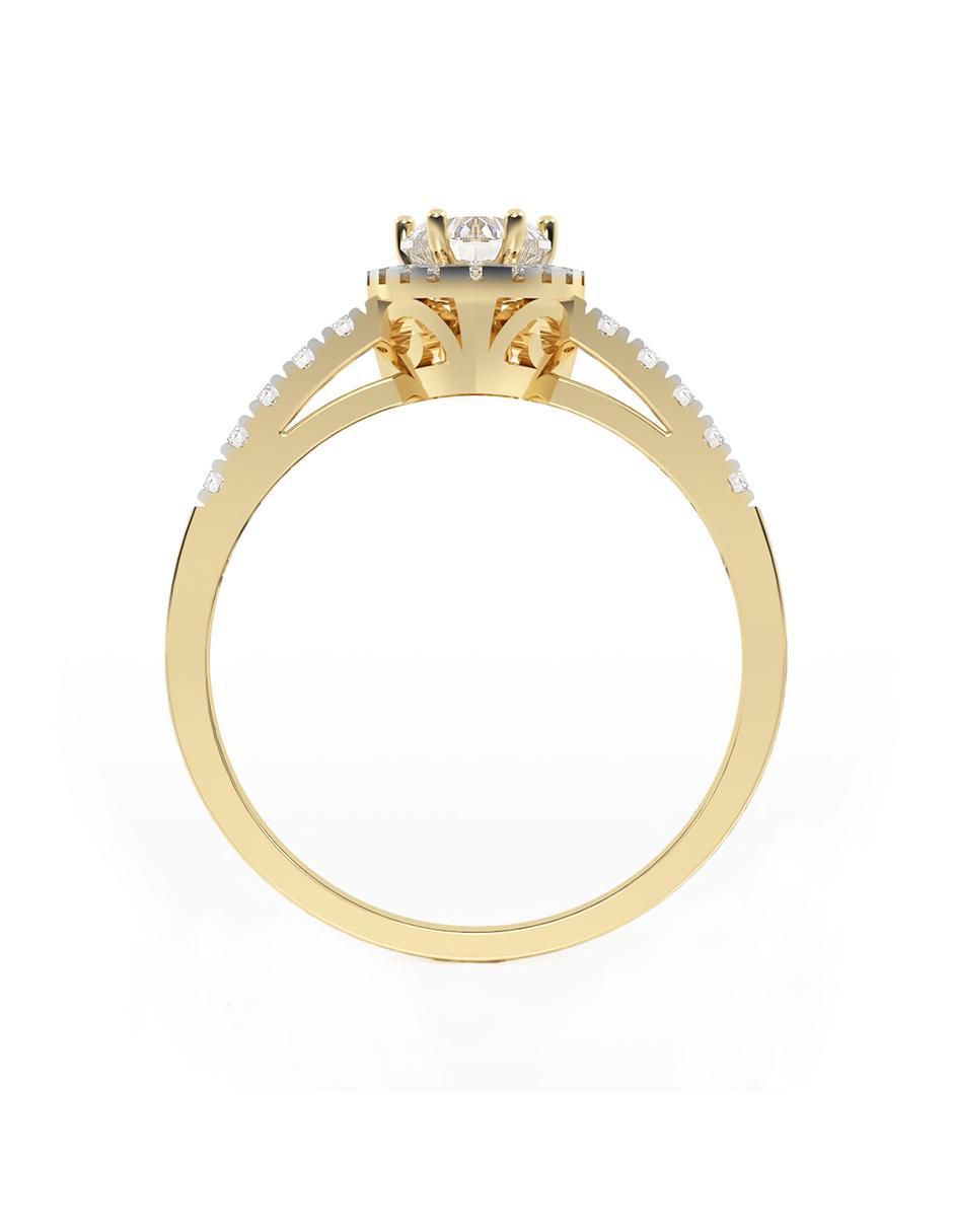 Anillo de compromiso "de" oro 14 k abba joyas no aplica zirconia